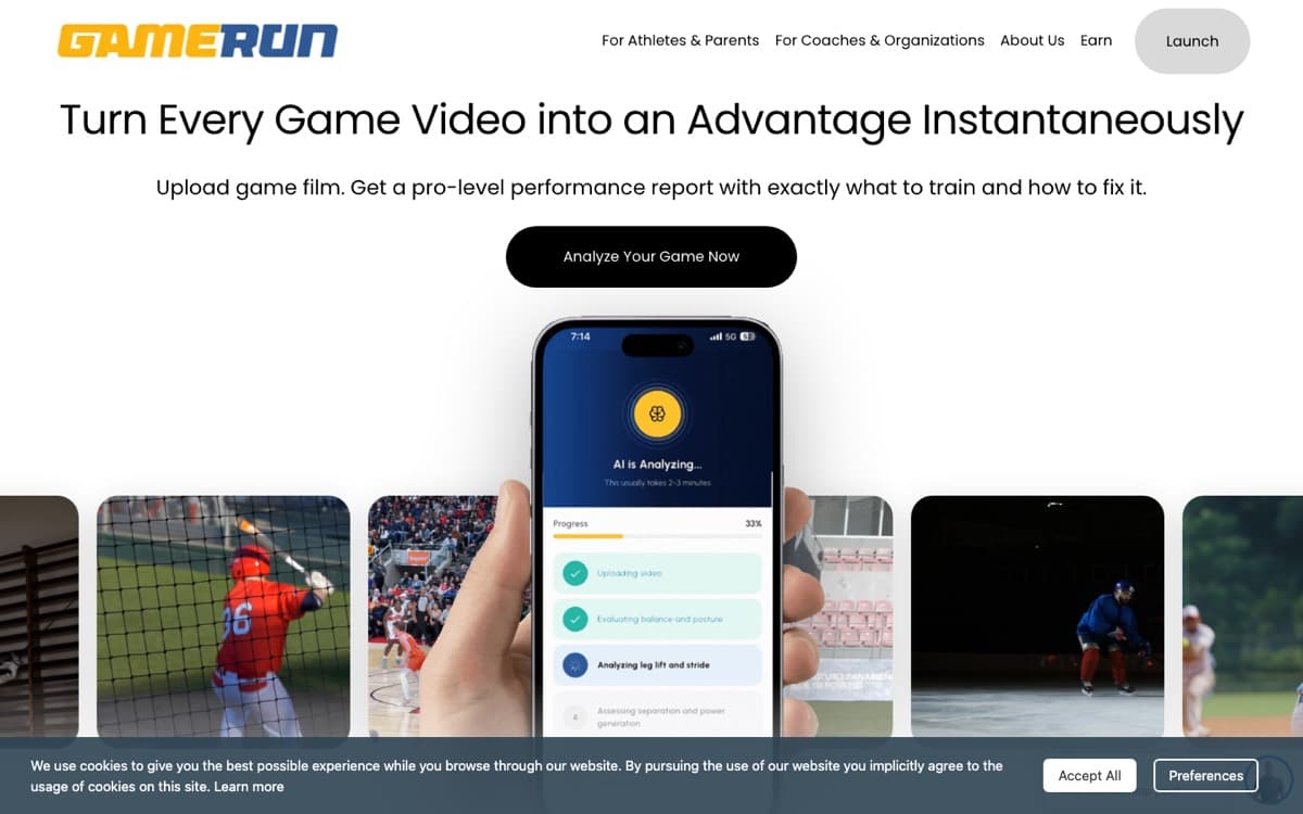 GameRun homepage