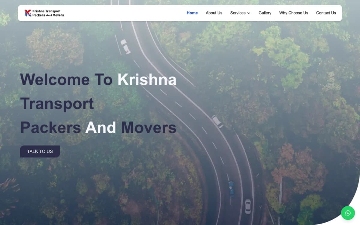 Krishna Transport homepage