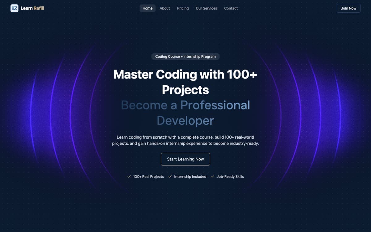 LearnReFill homepage